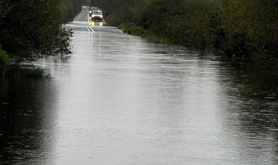 Kylemore Bridge, North-West Connemara, has flooded